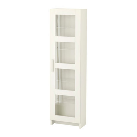 Шкаф-витрина БРИМНЭС со стеклянн дверьми белый ИКЕА, IKEA , фото 2