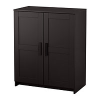 Шкаф с дверями БРИМНЭС черный 78x95 см ИКЕА, IKEA