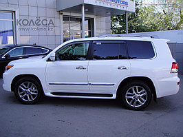 Дефлекторы окон оригинал Lexus LX570 2007-2015 OEM с креплением и логотипом
