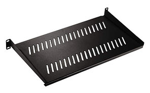 Hyperline SRVA-250-RAL9005 Полка угловая с перфорацией 19", 1U, ширина 448 мм (ширина по задней стенке 482