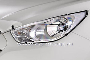 Защита фар EGR Hyundai Tucson/ IX35 2009-2014 с чёрной окантовкой