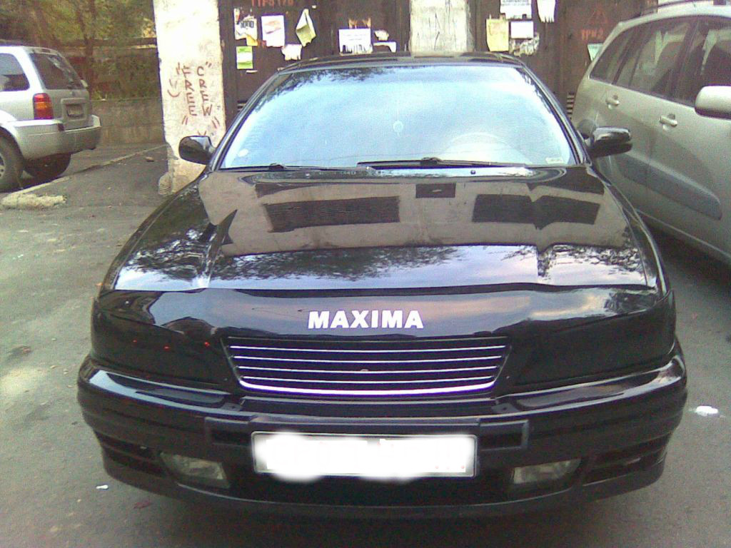 Защита фар Nissan Maxima A32 1995-1999 (ANGER) тёмная