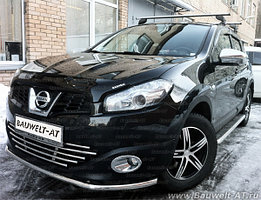 Защита фар EGR Nissan Qashqai 2010-2013 с чёрной окантовкой