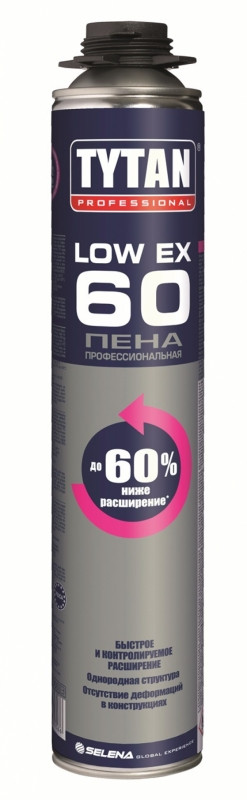 TYTAN Professional пена ПРОФ Low Ex 60 О2 (750 мл), желтый