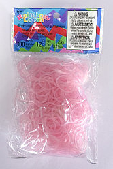LOOM 5455 Резиночки для плетения браслетов, Glitter (блестки) розовый