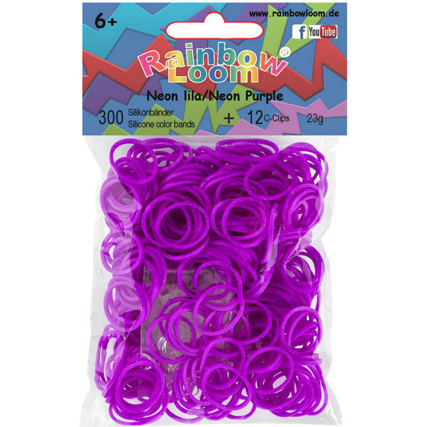 LOOM 5349 Резиночки для плетения браслетов, неоновый фиолетовый