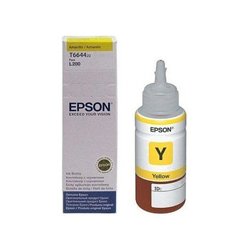 Чернила Epson T6644 Yellow для Epson L100/L110/L200/L210/L300/L355/L550, 70ml (C13T66444A)