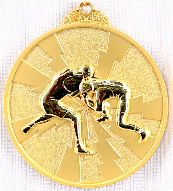 Медаль рельефная "БОРЬБА" (золото)