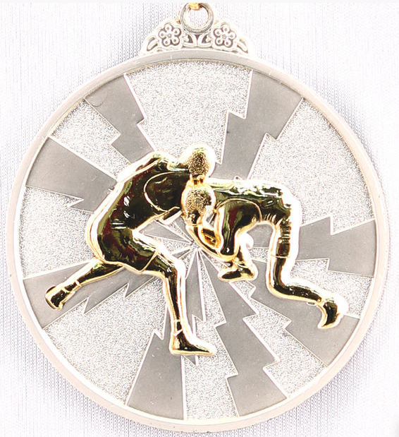 Медаль рельефная "БОРЬБА" (серебро) - фото 1 - id-p36324629