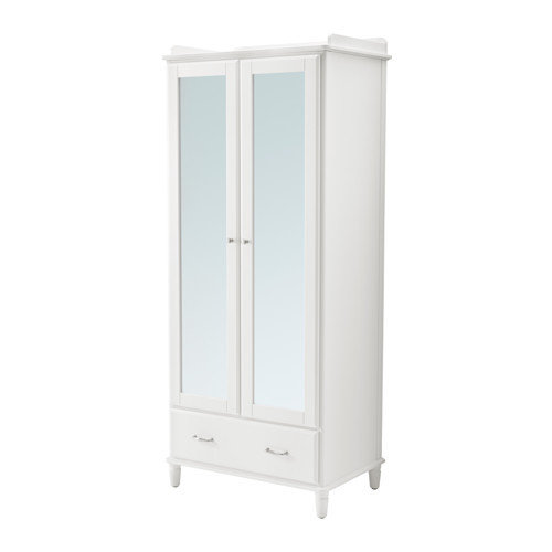 shkaf platyanoj tissedal zerkalnoe steklo belyj ikea ikea