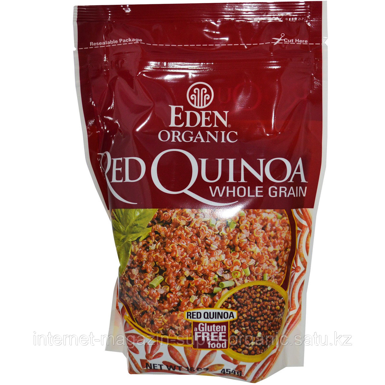 Квиноа (кинва, киноа, лебеда) красная органическая, в зернах (Red Quinoa, whole grain), 454 г, Eden Foods