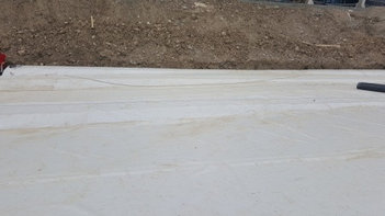 Гидроизоляция пандуса паркинга ПВХ мембраной "ДЕКОПРАН" на Ледовой Арене г.Алматы 2