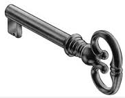 Декоративный ключ с бородкой, бронза 38 мм - фото 1 - id-p4685882