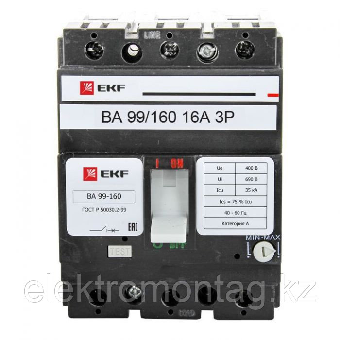 Автоматический выключатель ВА-99 160/16А 3P 35кА EKF PROxima