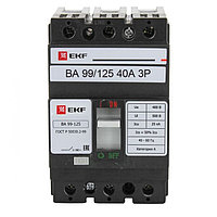 Автоматический выключатель ВА-99 125/40А 3P 25кА EKF PROxima