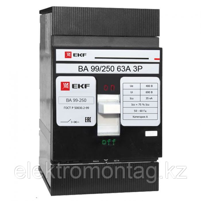 Автоматический выключатель ВА-99 250/63А 3P 35кА EKF PROxima