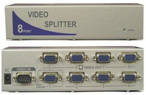 Сплиттер "VGA Spliter 8 Port Suitable For Common LCD Display Resolution:1920x1440 150 MHz  M:MT -1508"