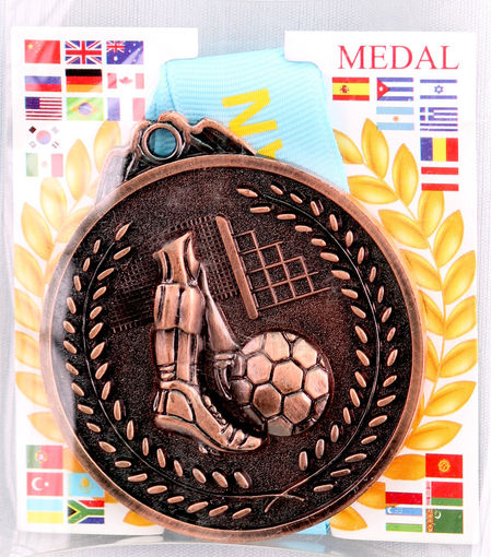 Медаль рельефная ФУТБОЛ (бронза) - фото 1 - id-p36373281