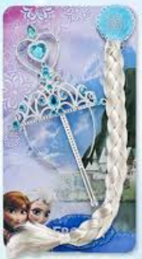 Набор аксессуаров "Анна и Эльза" Холодное сердце (Ободок с короной, волшебная палочка, коса) , фото 1