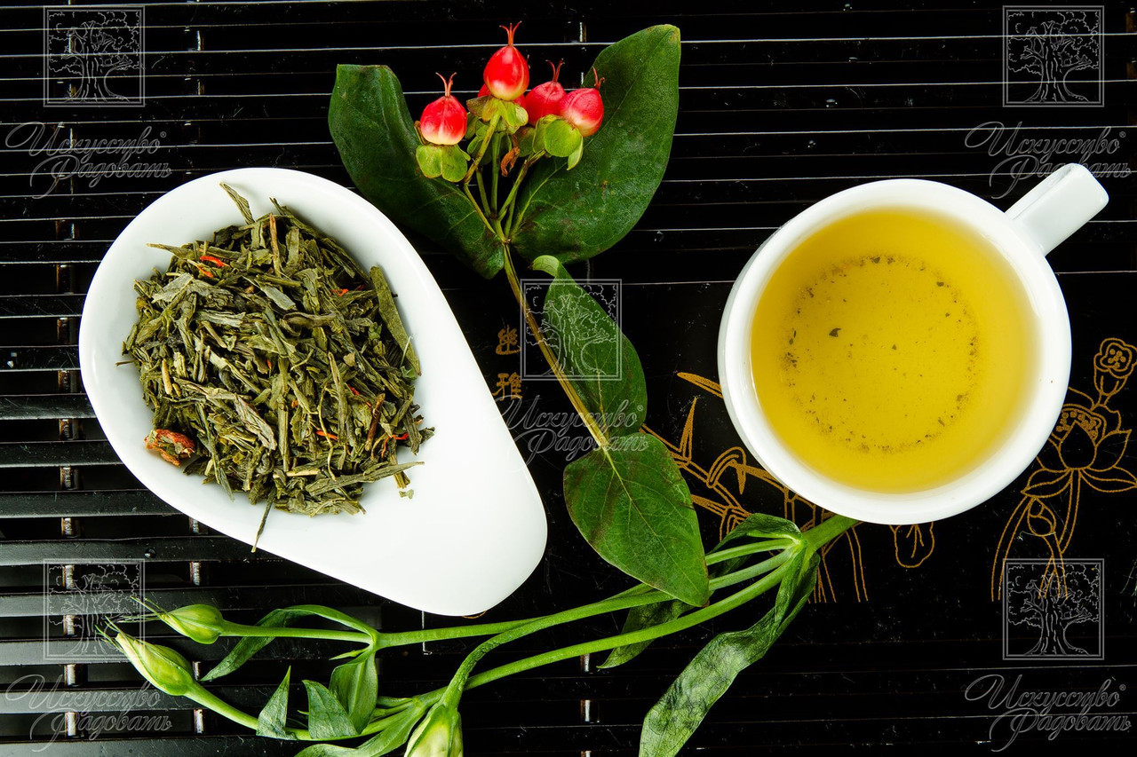 Китайский Зеленый чай с клубникой (100гр.)