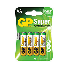 Батарейка GP, Super Alkaline, LR06, AA, 4 шт/упак