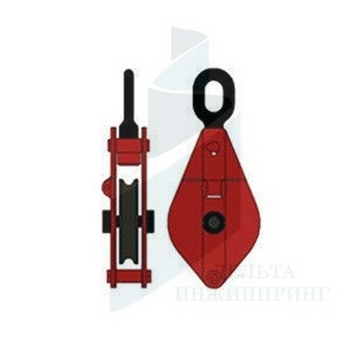 Блок монтажный с ушком TOR HQG(L) 3,2 т 2 ролика