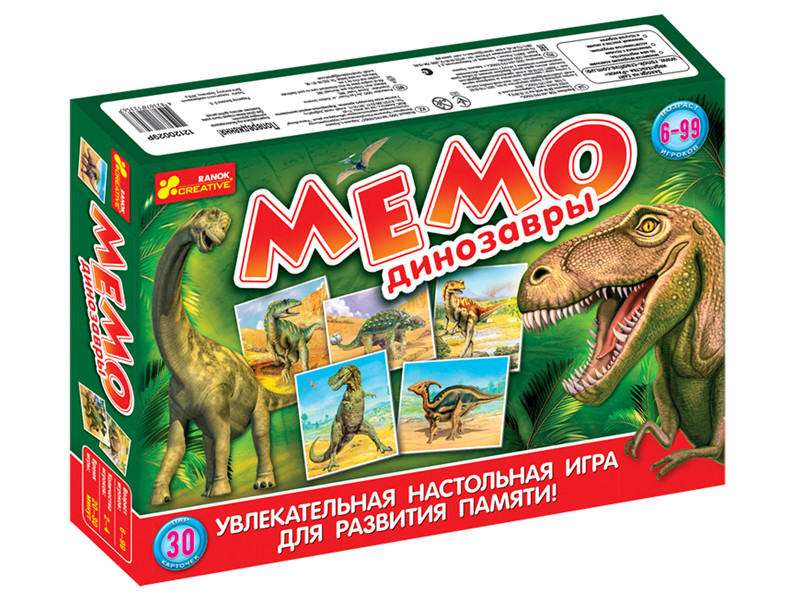 Ranok 12120029Р Настольная игра "Мемо: Динозавры"