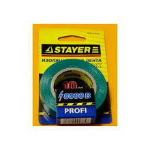 Изолента STAYER "PROFI" зеленая ПВХ, на карточке, 15мм х 10м х 0,18мм