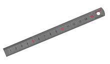 Линейка ЗУБР нержавеющая, двусторонняя, непрерывная шкала 1/2мм / 1мм, двухцветная, длина 1м, толщина 1мм