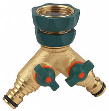 RACO "PROFI-PLUS" 3/4" x 1", двухканальный, распределитель поливочный, с внутренней резьбой, из латуни с TPR