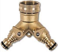 RACO PROFI 3/4" x 1", распределитель поливочный, с внутренней резьбой, двухканальный, из латуни