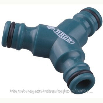 RACO ORIGINAL 1/2" (соединитель - соединитель - соединитель), штуцерный, тройник из ударопрочного пластика