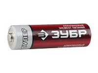 Батарейка ЗУБР "TURBO MAX" щелочная (алкалиновая), тип AA, 1,5В, 4шт на карточке