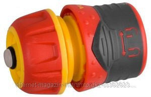 GRINDA PREMIUM 1/2", с автостопом, соединитель быстросъёмный для шланга, из ударопрочного пластика с TPR, с