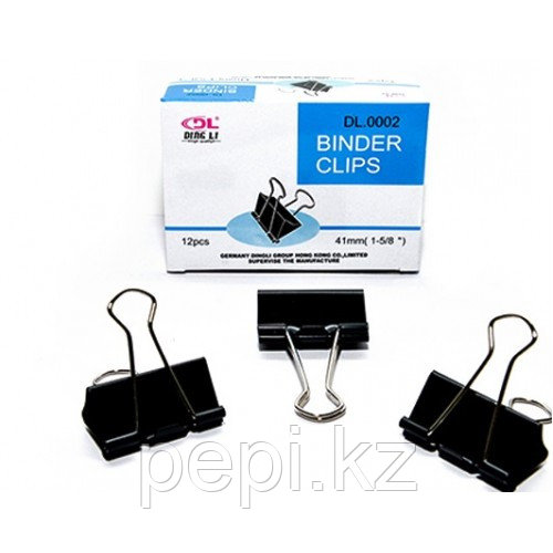 Зажим для бумаг 41мм Binder Clips. - фото 1 - id-p15066275