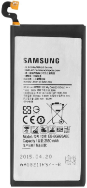 Заводской аккумулятор для Samsung Galaxy S6 G920F (EB-BG920ABE, 2550mah)