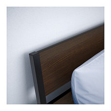 Кровать каркас ТРИСИЛ темно-коричневый 140х200 Лурой ИКЕА, IKEA, фото 3