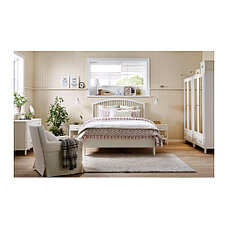 Кровать каркас ТИССЕДАЛЬ белый 180х200 Лурой ИКЕА, IKEA, фото 3