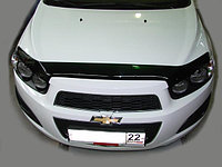 Мухобойка (дефлектор капота) Chevrolet Aveo 2012+