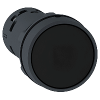 XB7NA25 Кнопка 22 мм черная с возвратом NO+NC