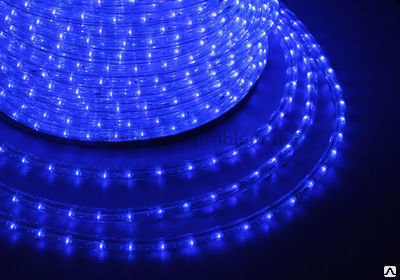 Дюралайт LED 2-х проводный, фиксинг, D-13мм, синий, 4,8W, кратность резки - фото 1 - id-p36675920
