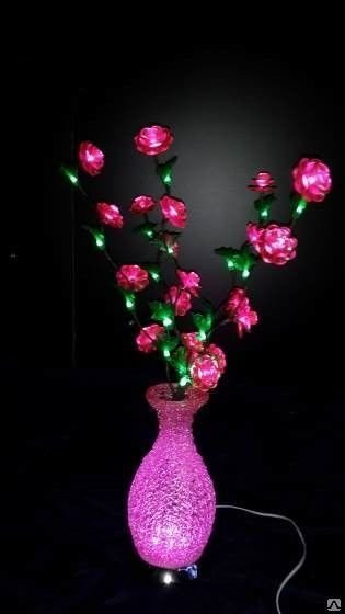 LED «Цветы в вазочки» D-023 - фото 1 - id-p36676157