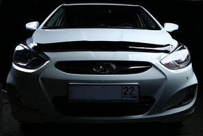 Мухобойка (дефлектор капота) Hyundai Accent 2010-2014