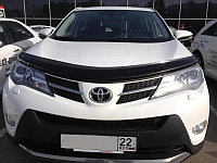 Мухобойка (дефлектор капота) Toyota RAV4 2013-2015 с подгибом