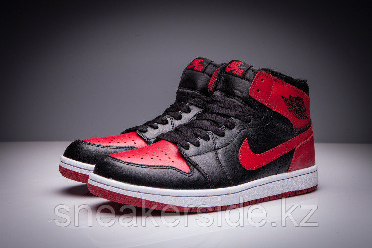 Кожаные кроссовки Air Jordan 1 Retro "Bred" (36-47) - фото 3 - id-p36709404