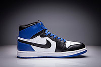 Кожаные кроссовки Air Jordan 1 Retro "Black/Blue/White" (36-47), фото 4
