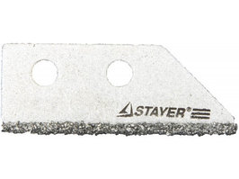 Лезвие STAYER "PROFI" сменное с карбидным напылением для скребка 33415, 2шт.