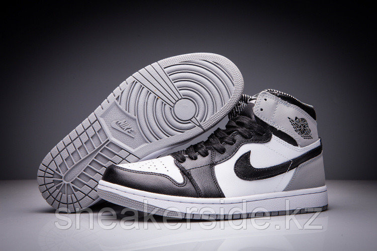 Кожаные кроссовки Air Jordan 1 Retro "Fragment Design" Black White Grey (36-47) - фото 1 - id-p36710132