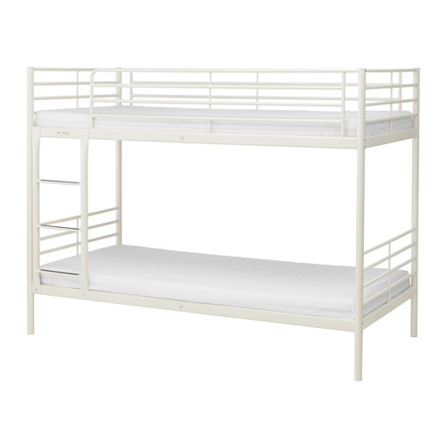Кровать каркас 2-ярусной СВЭРТА, белый, ИКЕА, IKEA