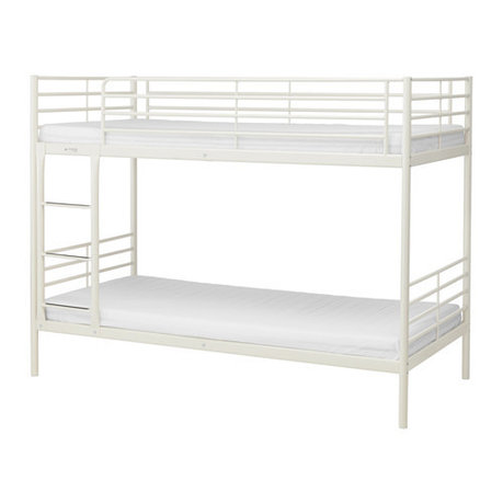 Кровать каркас 2-ярусной СВЭРТА, белый, ИКЕА, IKEA, фото 2